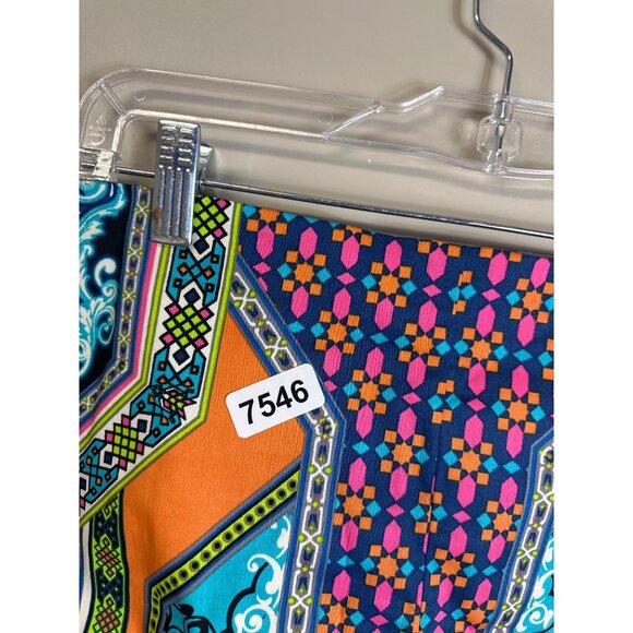 flying tomato large high waisted boho colorful patter shorts hot pants vibrate - Picture 3 of 9